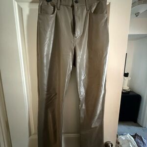 Abercrombie Army Green Leather Pants